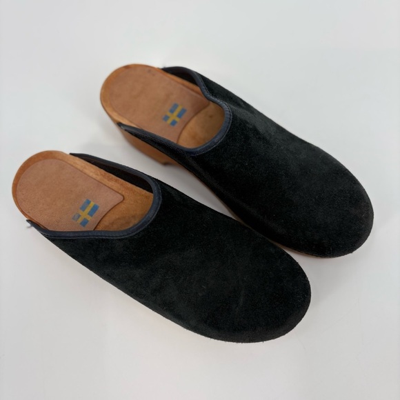 Vintage Holie Suede Leather Slip On Mule Clogs Size 7.5 - Picture 2 of 7